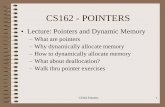 CS162 - POINTERS - Computer Action Teamweb.cecs.pdx.edu/~karlaf/CS162_Lectures/Slides/CS162_Pointers.pdf · CS162 - Pointers •In C++, a pointer is just a different kind of variable.