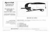 MOW-N-VAC - Agri-Fab551887,190-217D-100.pdf · Mow-N-Vac should start to vibrate abnormally, stop the engine immediately, disconnect the spark plug wire and move the wire away from