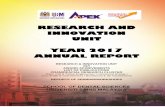 RESEARCH AND INNOVATION UNIT YEAR 2017 ANNUAL … fileLaporan Tahunan 2017 Unit Penyelidikan dan Inovasi, PPSG, USM Dr. Azlina Ahmad, PhD Deputy Dean (Research, Postgraduate & Networking)