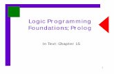 Foundations; Prolog Logic Programming - Virginia Techcourses.cs.vt.edu/~cs3304/Fall00/notes/Logic-Programming/Logic... · Chapter 15: LP Foundations, Prolog 2 Logic Programming --