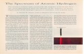 johnson/Education/Juniorlab/Balmer/SciAm-Hydrogen... · The Spectrum of Atomic Hydrogen For almost a century light emitted by the simplest of atoms has been the chief experimental