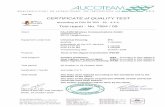 CERTIFICATE of QUALITY TEST - Falcom: Startseite · 2010-10-15 · Test lab CERTIFICATE of QUALITY TEST according to DIN 55 350 - 18 - 4.3 ... Test program Contact protection IP6X