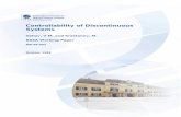 Controllability of Discontinuous Systems - CORE fileCONTROLLABILITY OF DISCONTINUOUS SYSTEMS V. Veliov IIA SA and M. Krastanov Department of Mathemdic8, Univerrity of Sofia October
