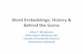 Word Embeddings: History & Behind the .2017-10-09 · Word Embeddings: History & Behind the Scene
