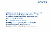 Annex DtC Currencies without national prices · 2019/20 National Tariff Payment System – Annex DtC: Guidance on currencies without national prices A joint publication by NHS England