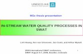 IN-STREAM WATER QUALITY PROCESSES IN SWAT · 2 CATCHMENT MODELLING RIVER WATER QUALITY MODELLING Water quality processes in SWAT ... NO3 (mg/l) measured simulated; NO3; 0 1 2 3 4