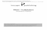 DiSC Classic Validation Reearch Report - Online DISC Profile · In practical terms, the stability of DiSC (i.e., test-retest reliability) is measured by asking a group of respondents