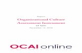 Report Organizational Culture Assessment Instrument · 2 | Table of contents Table of Contents The Organizational Culture Assessment Instrument or OCAI 3 OCAI-questionnaire ...