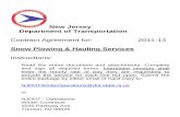 New Jersey Department of Transportation Jersey Department of Transportation Contract Agreement for: 2011-13 Snow Plowing & Hauling Services Instructions: Read the entire document and