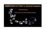 Application of PIXE to mineral analysis - ESDMpsdg.bgl.esdm.go.id/makalah/PIXE-mineral.pdf · Application of PIXE to mineral analysis Satoshi Murao 2006 CASM Asia-Pacific Bandung