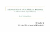 Introduction to Materials Science - The Hebrew Uaph.huji.ac.il/courses/2010_11/83877/L3_Crystal bonds_Elasticity.pdf · NaCl as an example. In the crystalline state, each Na atom