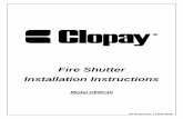 Fire Shutter Installation Instructions - Clopay Garage Doors · INSTALLATION INSTRUCTIONS Safety Information ES 10-337 / 2.1 ECO# 0000 REVISION# 0000 BY: TOMB DATE: 04/07/11 Rolling