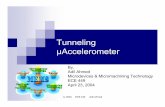 Tunneling µAccelerometer - University of Illinois …aahmed/Tunneling Presentation.pdfcc 2004 ECE 449 Adil Ahmed TUNNELING µAccelerometer: STM Tunneling Accelerometer uses a general