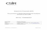 Request for Proposals (RFP) The provision of Media ... 770-09-06-2017.pdf · with “RFP No 770/09/06/2017- The provision of Media Monitoring and Analyses services to the CSIR as