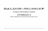 Product Information Packet - baldorvip.com · thermal 100 ohm platinum qty. 6 brg. thermal lube polyrex em ... 032018036ck hhcs 3/8-16x4-1/2 pltd. 4.000 ea 035000001ab alftg cat.no.1627-b