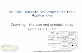 CS 220: Discrete Structures and their Applications ...cs220/spring19/slides/15_counting.pdf · mkCh() that counts the number ways a certain amount of money can be paid with a coin