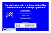 Considerations in the Lateral Stability … in the Lateral Stability Characteristics of Airship Dynamics Brian P. Danowsky Senior Research Engineer bdanowsky@systemstech.com Thomas