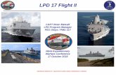 LPD 17 Flight II - ndiastorage.blob.core.usgovcloudapi.net · Distribution Statement A –Approved for public release. Distribution is unlimited 2 •LPD 17 Program Profile (26 ships)