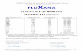 CERTIFICATE OF ANALYSIS FLX-CRM 113 Cement fileCERTIFICATE OF ANALYSIS FLX-CRM 113 Cement