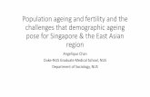 Population ageing and fertility and the challenges that ... · Population ageing and fertility and the challenges that demographic ageing pose for Singapore & the East Asian region