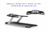 Matrix T50x-02 &T50X-U-02 (TM513B&TM516B) service manualservice.johnsonfitness.com/cs/master... · • The treadmill shall be installed on a stable base. • Do not operate where