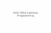 AOE 3054 LabView Programming-Basics 07 - Virginia Techaborgolt/aoe3054/manual/inst3... · AOE 3054 LabView Programming. Starting LabView • Let’s begin by opening LabView – From