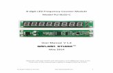 8-digit LED Frequency Counter Module Model Frequency Counter User Operating Manual 1 8-digit LED Frequency Counter Module Model PLJ-8LED-C User Manual V 1.0 May 2014 Appendix with