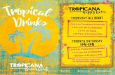 TBCLondon @TropicanaLDN tropicanabeachclub · cosm CRAZE Brugal Blanco rum and Chambord shaken with banana and pineapple. £10 FIJI FIZZ Bosford Pink Gin, Cointreau, grenadine, cranberry
