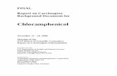 Chloramphenicol - ntp.niehs.nih.gov · FINAL Report on Carcinogens Background Document for . Chloramphenicol. December 13 - 14, 2000 . Meeting of the NTP Board of Scientific Counselors