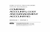 Company Accounts, Cost and Management Accounting Accounts, Cost and... · Management Accounting every efforts has been made to ... 10. Methods of costing - unit costing, contract