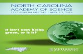 NORTH CAROLINA - Methodist University · establishing a partnership with the North Carolina Museum of Natural Sciences and, for many years, he organized our annual exhibits for Astronomy