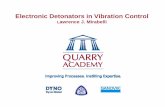 Electronic Detonators in Vibration Control Detonators Can they make a difference? PPV vs Scaled Distance Considering the results attained with electronics in the Electronic replacement