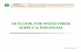 OUTLOOK FOR WOOD FIBER SUPPLY in INDONESIA · lands are no longer sustainable. • Industry is bound to be short of 14 - 17 millions m3 per annum next decade. • Indonesia lack skills