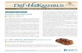 A MONTHLY NEWSLETTER FOR THE OU RABBINIC FIELD REPRESENTATIVE · THE Daf H aK ashrus A MONTHLY NEWSLETTER FOR THE OU RABBINIC FIELD REPRESENTATIVE VOL. t ww f / NO. 10 TISHREI 5774