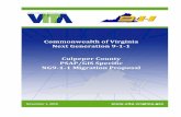 Commonwealth of Virginia Next Generation 9-1-1 Culpeper ... · Version Date: November 1, 2018 Page 1 PSAP/GIS Specific NG9-1-1 Migration Proposal Executive Summary This migration