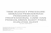 KUALITAS AUDIT PENGALAMAN AUDIT PADA … fileconsidered by the auditors in the auditing process. so this study aims to examine the effect Of due professional care and audit experience