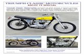 TT Special Brochure - triumphclassicmotorcycles.com Special Brochure.pdf · 5” Halogen Headlight & Retro 60’s LED Tail Light 12v Battery to operate lights and horn when engine