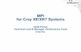 MPI for Cray XE/XK7 Systems · ORNL received pre-release (cray-mpich2/5.6.2.1) last week ANL MPICH2 version supported: 1.5b1* MPI accessed via cray-mpich2 module (used to be xt-mpich2)