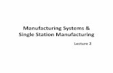Single Station Manufacturing Lec 2 - web.uettaxila.edu.pkweb.uettaxila.edu.pk/CMS/AUT2013/ieDAMSms/notes/2Single Station... · Single‐Station Manufacturing Cells • Most common