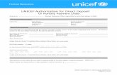 UNICEF Authorization for Direct Deposit · UNICEF Authorization for Direct Deposit of MPO Form UNICEF (12/11) 1. I hereby advise UNICEF of my banking preferences and currency distribution.