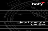 depth height gauges - bowersgroup.co.uk · ANALOGUE DEPTH MICROMETER DIGITAL DEPTH MICROMETER ’Speeder’ type ratchet Lock screw Interchangeable depth rods 4mm diameter 100mm