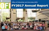 Office of Fellowships and Internships (OFI): FY2017 Annual ... · Congratulations On Your SEARCH! Under Secretary for Finance & Administration Al Horvath (front left), ... Graduate
