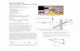 Experiment 22 The Earth's Magnetic Fieldthomas/weblab/222 Lab Manual... · The needle of the tangent galvanometer will line-up with this resultant field. The deflection angle α can