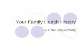 Your Family Health History - National Human Genome ... · The Pedigree zA pedigree is a drawing of a family tree zThe pedigree is used by genetic counselors and other medical professionals