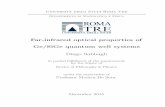 Far-infrared optical properties of Ge/SiGe quantum well ... - PhD Thesis.pdf · Dipartimento di Matematica e Fisica Far-infrared optical properties of Ge/SiGe quantum well systems