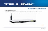 TD-W8951ND 150Mbps Wireless N ADSL2+ Modem Router · Model No.: TD-W8951ND. Trademark: TP-LINK . ... ¾ Downstream data rates up to 24Mbps, upstream data rates up to 3.5Mbps (With