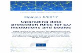 Upgrading data protection rules for EU institutions and bodies · Upgrading data protection rules for EU institutions and bodies EDPS Opinion on the proposal for a Regulation on the
