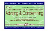 Al-Haafidh Ibn Rajab Al-Hanbalee - WordPress.com fileThe Difference between Advising & Condemning 1 1 Al-Haafidh Ibn Rajab Al-Hanbalee Checking and Notes by Shaikh 'Alee Hasan Al-Halabee