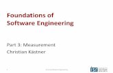 15-313 Foundations of Software Engineeringckaestne/15313/2016/04-8-sep-measurement.pdf · Foundations of Software Engineering Part 3: Measurement Christian Kästner 1 15-313 Software
