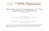 Benefit-Cost Analysis of The California WaterFix - pacific.edu benefit... · 2 Executive Summary This report is the first comprehensive benefit-cost analysis of the California WaterFix,